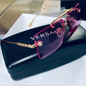 🔥 Versace VE2245 1002/5  Sunglasses Gold Fuchsia Unisex